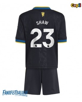 Manchester United Luke Shaw #23 Echipament de Fotbal Replică 2025-26 Copii Treilea (+ Șorturi)